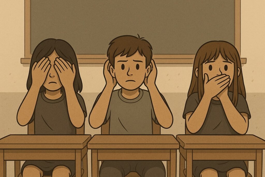 Hear nthing, see nothing, say nothing