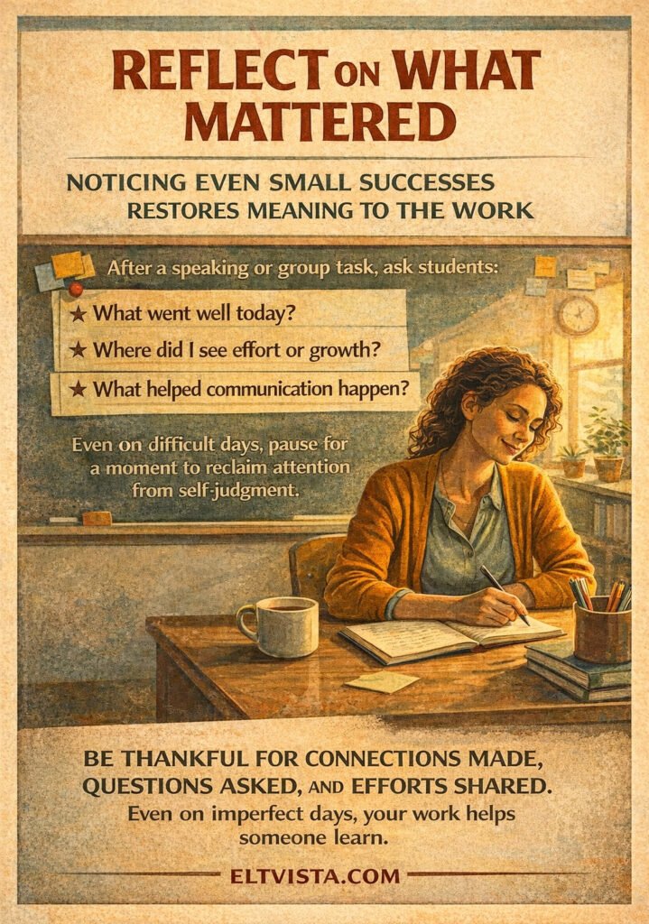 Reflect on What Mattered ELT Vista