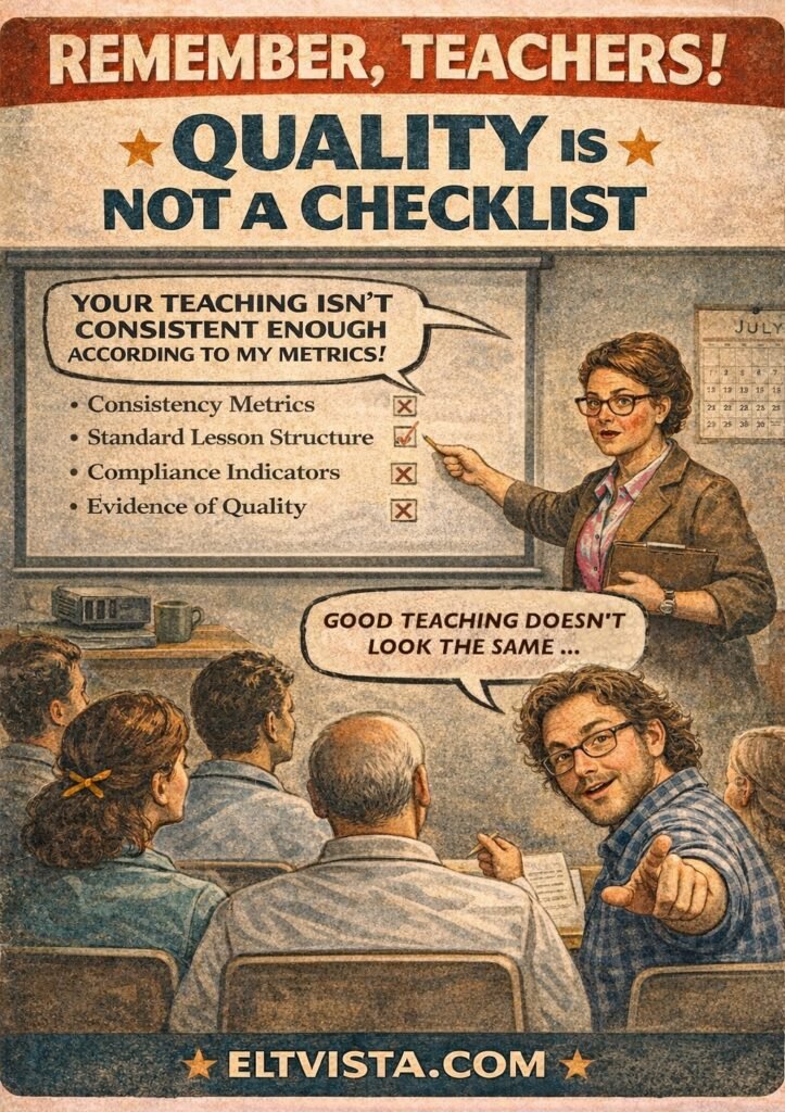 Good Teaching, Humanistic Education, ELT Vista, Quality Management